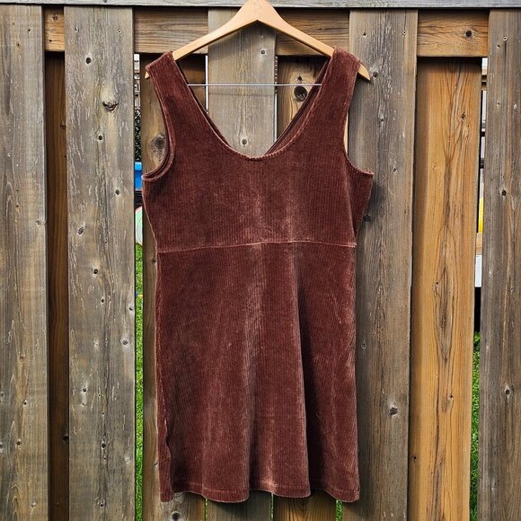 ATTRACTIVE Z/C Brown Corduroy Jumper Women's Size Large BNWT Baby Doll Style - Picture 3 of 7